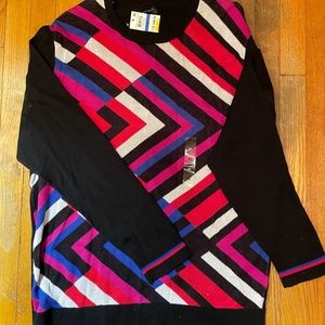 Alfani Men’s Zigzag Pullover Sweater Deepblack NWT